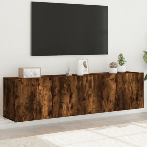 Meubles TV muraux 2 pcs chêne fumé 80x30x41 cm vidaXL