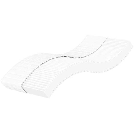 vidaXL Matelas en mousse blanc 90x210 cm dureté H2 H3 (1/5)