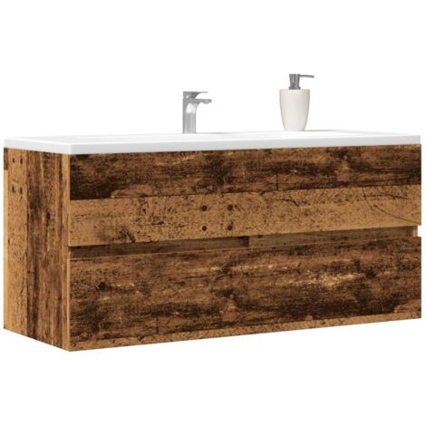 Armoire lavabo vieux bois 100x38,5x45 cm bois d'ingénierie vidaXL