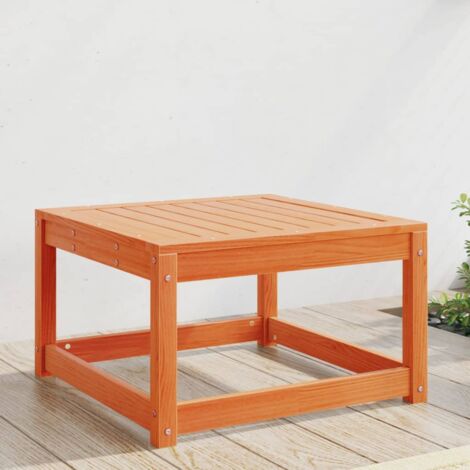 Repose-pied de jardin cire marron bois de pin massif vidaXL