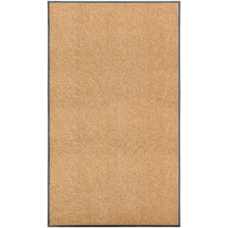Paillasson lavable Crème 90x150 cm vidaXL