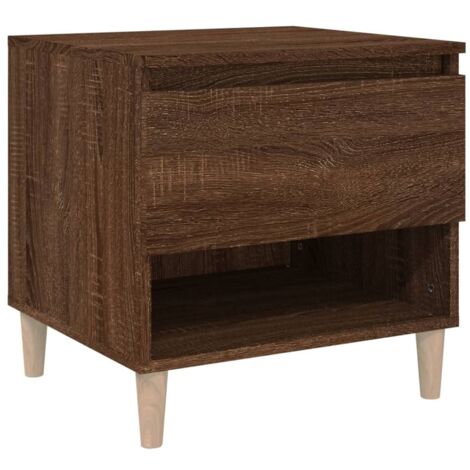 Table de chevet Chêne brun 50x46x50 cm Bois d'ingénierie vidaXL