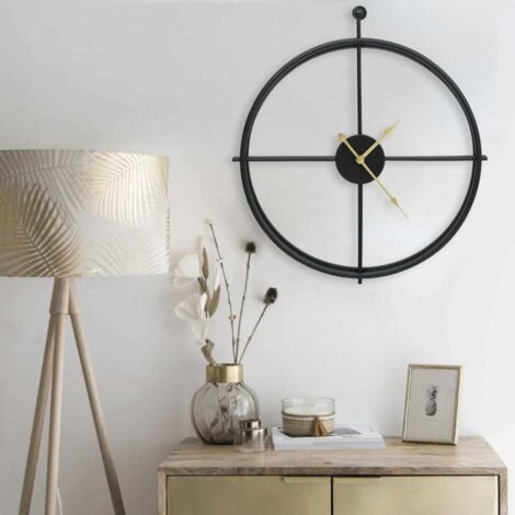 Horloge murale Noir 52 cm Fer vidaXL