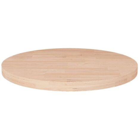 Dessus de table rond Ø50x2,5 cm Bois de chêne massif non traité vidaXL