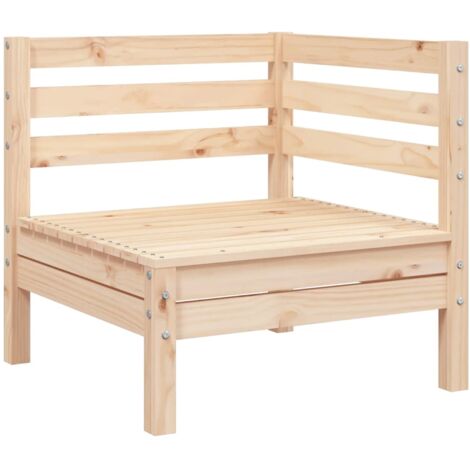 vidaXL Canapé d'angle de jardin bois de pin massif