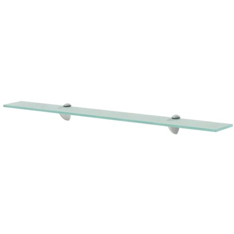 Vidaxl – Étagère murale en verre 80x10 cm 8 mm – Verre incassable trempé – Capacité 15 kg – Fixation en alliage de zinc