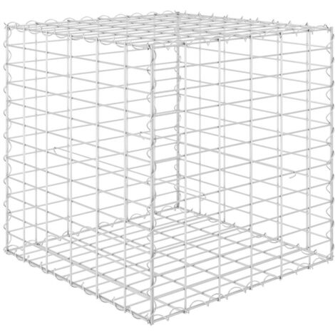 Vidaxl – Lit surélevé cube à gabion 60x60x60 cm – Fil d'acier antirouille – Grande capacité de charge – Assemblage requis