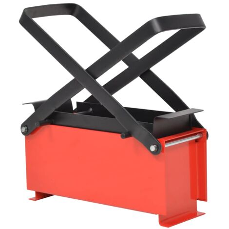 Vidaxl – Presse à papier de recyclage acier 34x14x14 cm – Structure robuste – Pour briquettes écologiques – Poignées ergonomiques