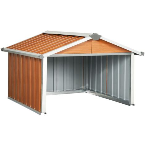 Vidaxl – Abri de jardin métal 92x97x63 cm – Acier galvanisé marron – Surface au sol 79x85 cm – Hauteur d'entrée 45 cm