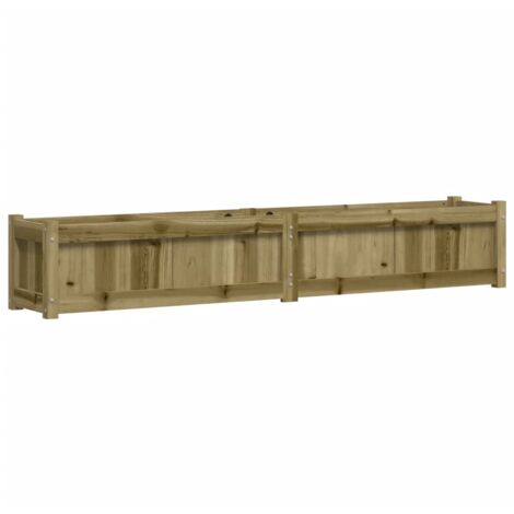 Vidaxl – Jardinière en bois de pin imprégné 180x31x31 cm – Traitement autoclave pour résistance aux intempéries – Capacité généreuse pour plantes