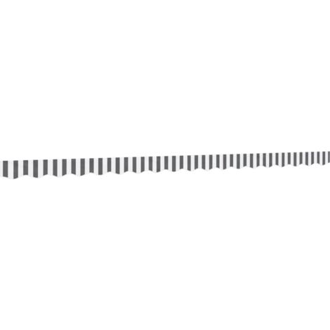 Tissu de remplacement de cantonnière d’auvent anthracite blanc vidaXL