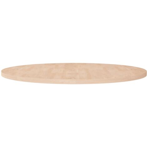 Vidaxl – Dessus de table rond 90 cm – Épaisseur 2,5 cm – Bois de chêne massif non traité – Durable et facile à nettoyer