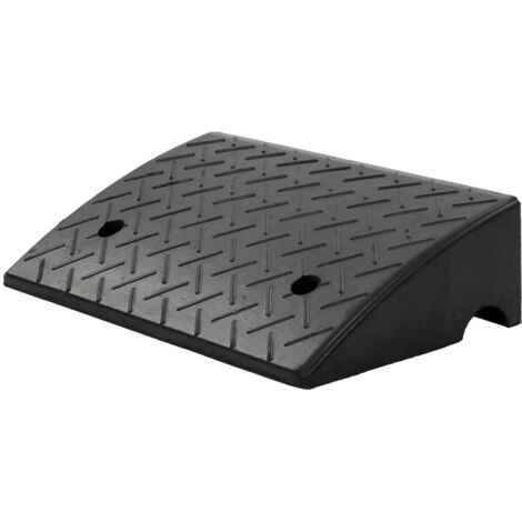 Vidaxl – Rampe de chargement en caoutchouc 50x32,5x14 cm – Charge maximale 25 tonnes – Motif antidérapant – Lot de 2 rampes