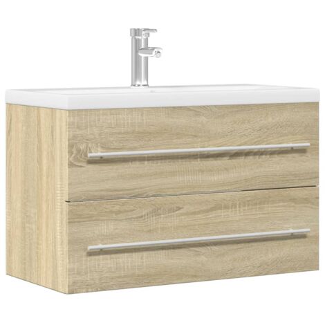 Armoire de lavabo vieux bois 80x38,5x48 cm bois d'ingénierie vidaXL