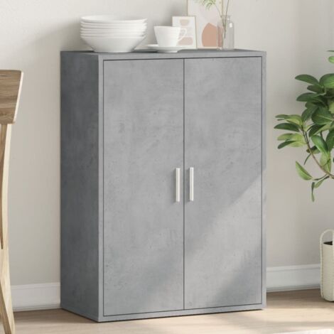 vidaXL Buffet gris béton 60x31x84 cm bois d'ingénierie (1/6)