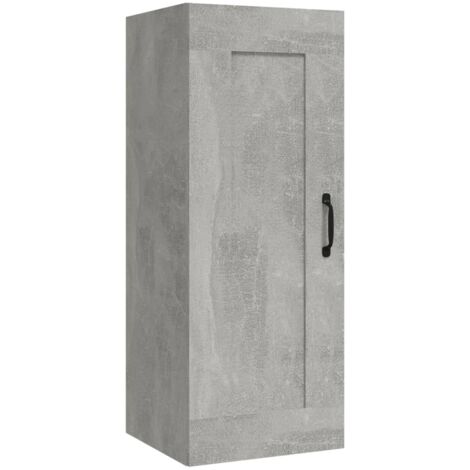 vidaXL Armoire suspendue Gris béton 35x34x90 cm Bois d'ingénierie