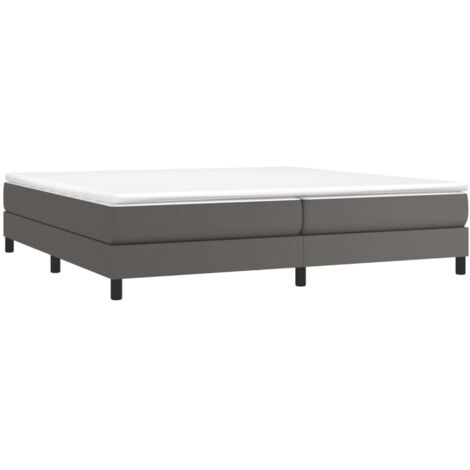 Cadre de lit sans matelas gris 200x200 cm similicuir vidaXL