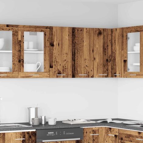 Vidaxl – Armoire murale de cuisine vieux bois 60x31x60cm – Bois d'ingénierie résistant à l'humidité – Capacité 60 kg – Assemblage requis