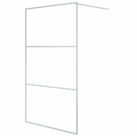 vidaXL Paroi de douche Argenté 115x195 cm Verre ESG transparent