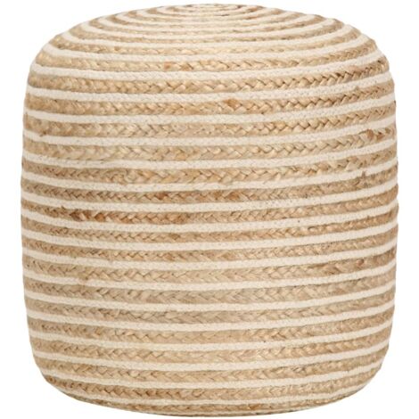 Pouf fait à la main 40 x 45 cm Jute  vidaXL
