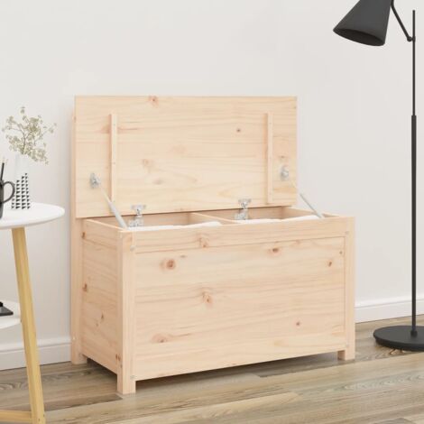 Vidaxl – Banc de table en bois de pin massif 80x41x77 cm – Dossier pratique – Grand espace de rangement – Cadre robuste et stable