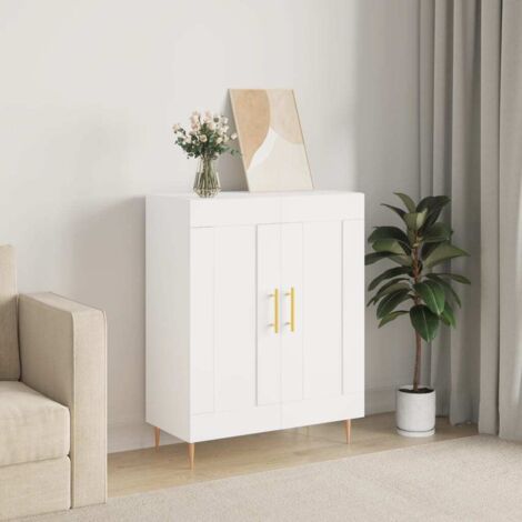 Vidaxl – Buffet blanc 69,5x34x90 cm en bois d'ingénierie – Résistant à l'humidité – Grand espace de rangement – Style classique (1/6)