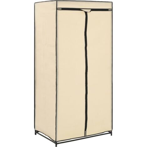 Vidaxl – Penderie en tissu 75x50x160 cm – Cadre en fer robuste – Housse en polyester respirant – Système de montage sans perçage