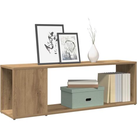 vidaXL Meuble TV chêne artisanal 100x24x32 cm bois d'ingénierie