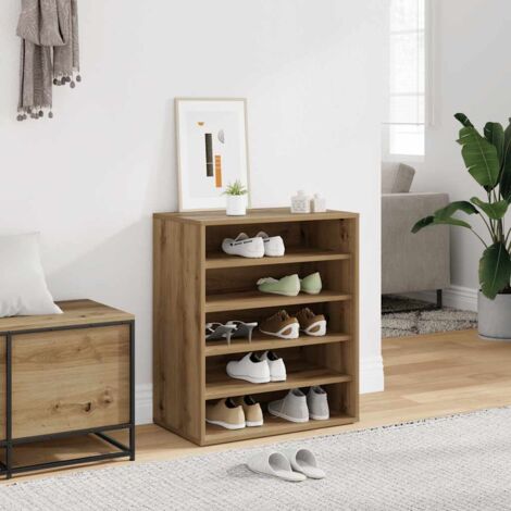 Armoire à chaussures chêne artisanal bois d'ingénierie vidaXL