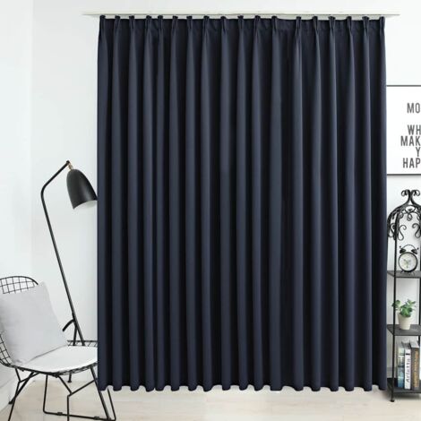 Vidaxl – Rideau occultant 290x245 cm – Polyester 100 % – Crochets métalliques – Pour salon, chambre ou bureau