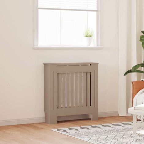 Vidaxl – Cache-radiateur MDF 78 cm – Dimensions extérieures 78 x 19 x 81,5 cm – Design à lattes modernes pour salon