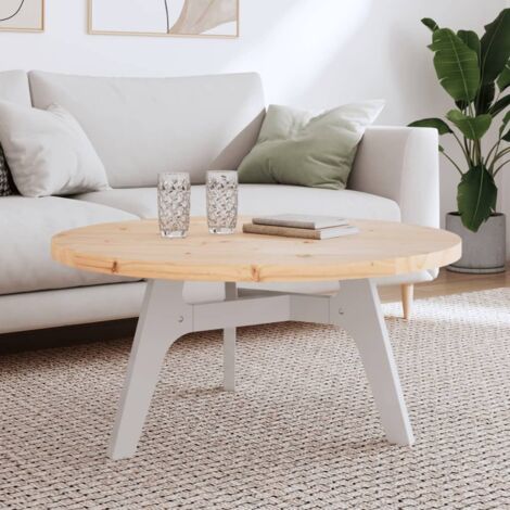 Dessus de table rond Ø90x3 cm bois de pin massif vidaXL (1/9)