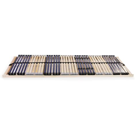 vidaXL Sommier à lattes sans matelas avec 42 lattes 7 zones 80x200 cm