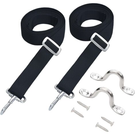 Sangles de toit bimini 2 pcs Tissu et acier inoxydable vidaXL
