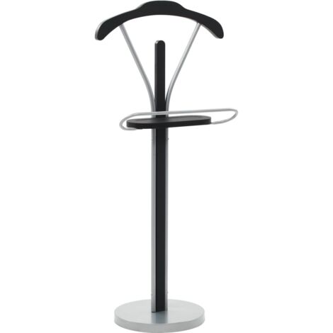 vidaXL Valet de chambre 45 x 35 x 107 cm Noir et gris (1/5)