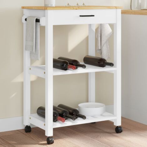 vidaXL Chariot de cuisine MONZA 60x40x88,5 cm bois massif de pin (1/6)