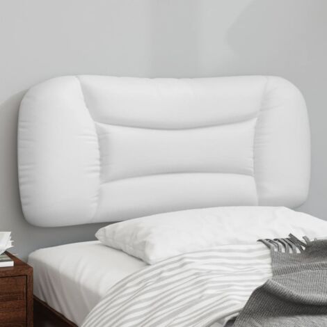 vidaXL Coussin de tête de lit Hvar blanc 90 cm similicuir (1/5)