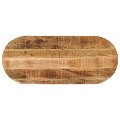 Dessus de table 140x50x2,5cm ovale bois massif de manguier brut vidaXL