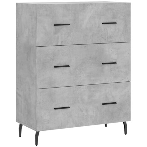 vidaXL Buffet gris béton 69,5x34x90 cm bois d'ingénierie (1/5)