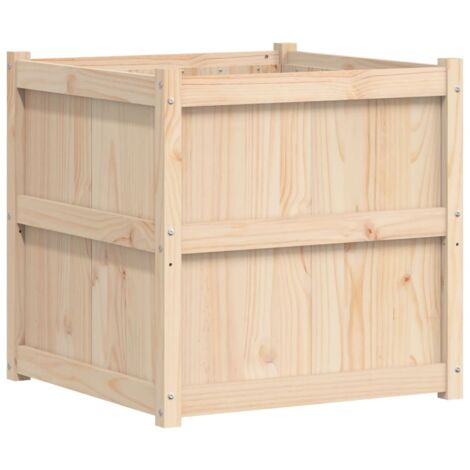 Vidaxl – Jardinière d'extérieur 70x70x70 cm en bois de pin massif – Capacité généreuse pour légumes et fleurs – Assemblage requis (1/5)