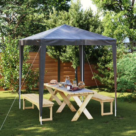 Vidaxl – Tente de réception professionnelle 2x2 m – Tissu résistant aux UV et à l'eau – Cadre en acier robuste – Hauteur d'avant-toit 2 m