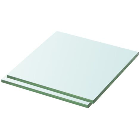 Vidaxl – Panneaux d'étagère en verre trempé 2 pcs 30 x 30 cm – Capacité 15 kg – Épaisseur 8 mm – Pour murs modernes