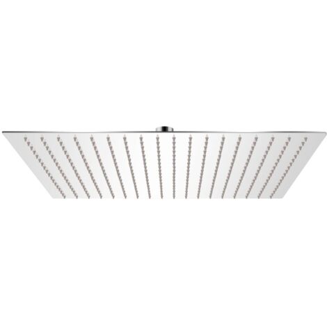 Tête de douche plongeante carrée en acier inoxydable 50x50 cm vidaXL