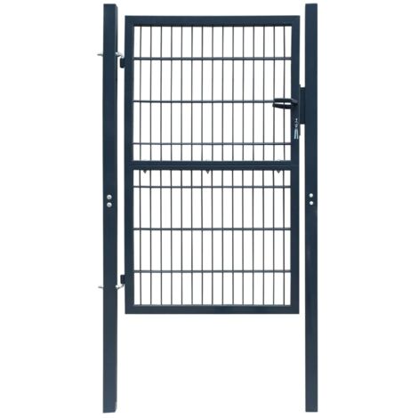 Vidaxl – Portillon 2D aluminium gris anthracite 106x170 cm – Acier avec finition en poudre – Soudé pour sécurité renforcée – Installation facile