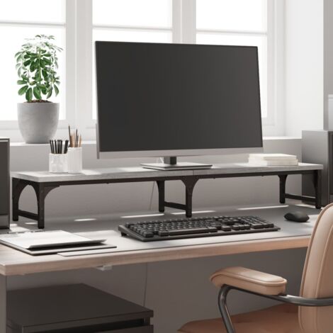 vidaXL Monitor Stand Grey Sonoma 105x23x15,5 cm Engineered Wood