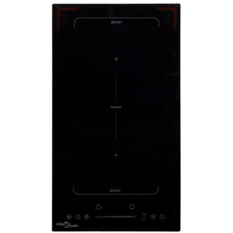 Vidaxl – Plaque induction 2 foyers 3500W – Contrôle tactile – Verre résistant à la chaleur – Dimensions 288 x 520 x 56 mm