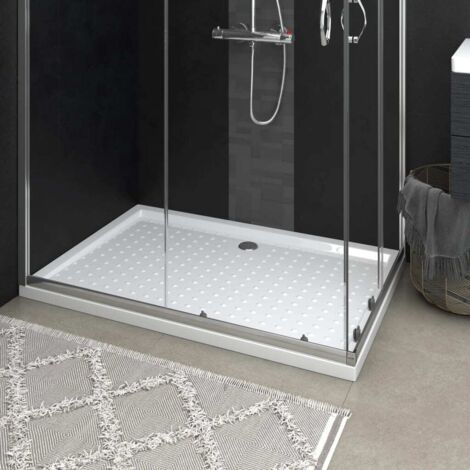 Vidaxl – Receveur de douche à encastrer 80x120 cm – ABS résistant aux rayures – Picots antidérapants – Seuil bas pour accès facile (1/5)
