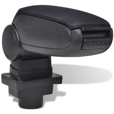 Destockoutils – Accoudoir de voiture réglable pour Skoda Fabia MK1 (1999-2007) – Base en plastique ABS – Couvercle rembourré pour confort – Compartiment de rangement