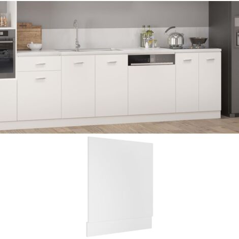 Vidaxl – Panneau de lave-vaisselle blanc 59,5 x 3 x 67 cm – Aggloméré durable – Facile à nettoyer – Intégration harmonieuse dans cuisine - vidaXL203558