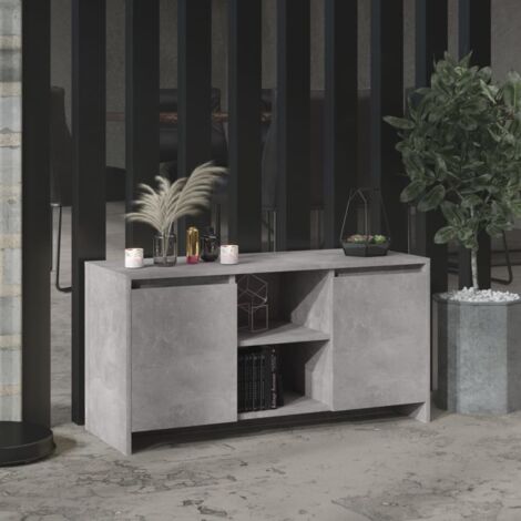 Furniture Limited - Meuble TV Gris béton 102x37,5x52,5 cm Bois (1/5)